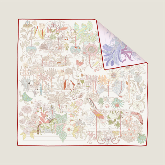 Animal Paradise Double-Sided Silk Scarf