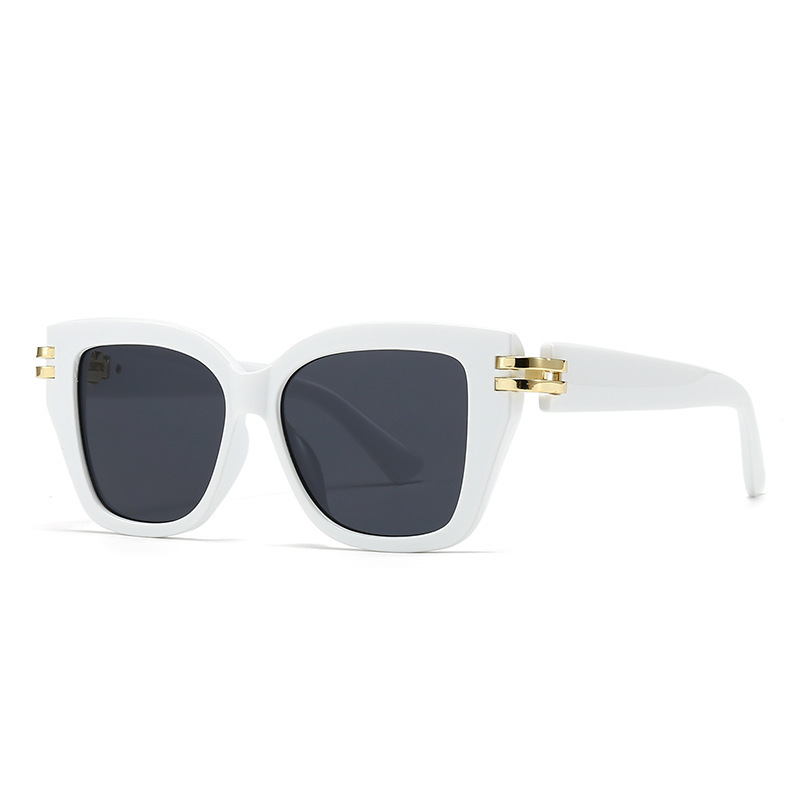 Stylish retro square flat-top sunglasses
