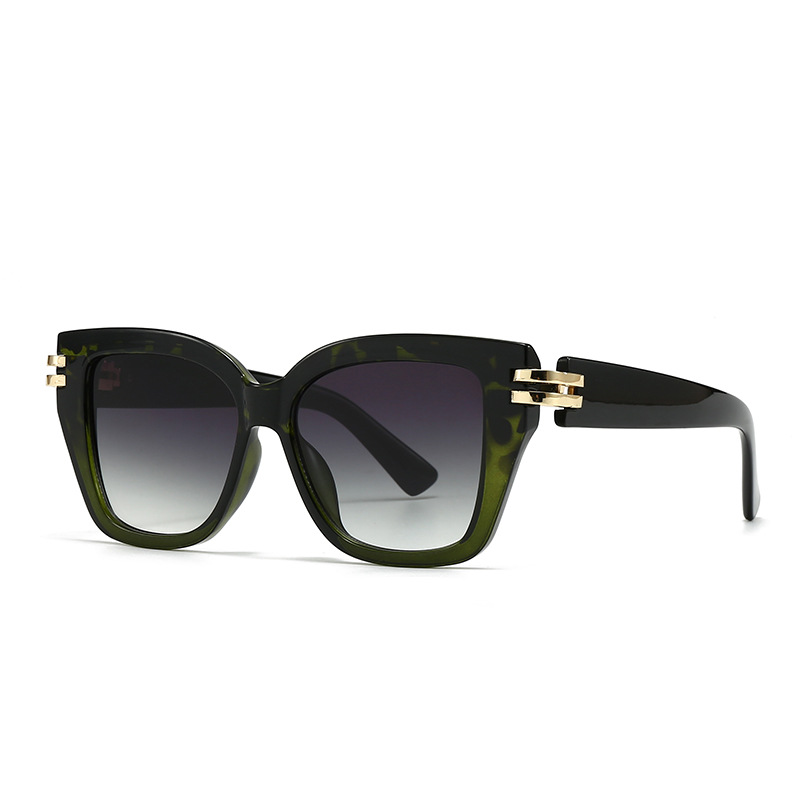 Stylish retro square flat-top sunglasses