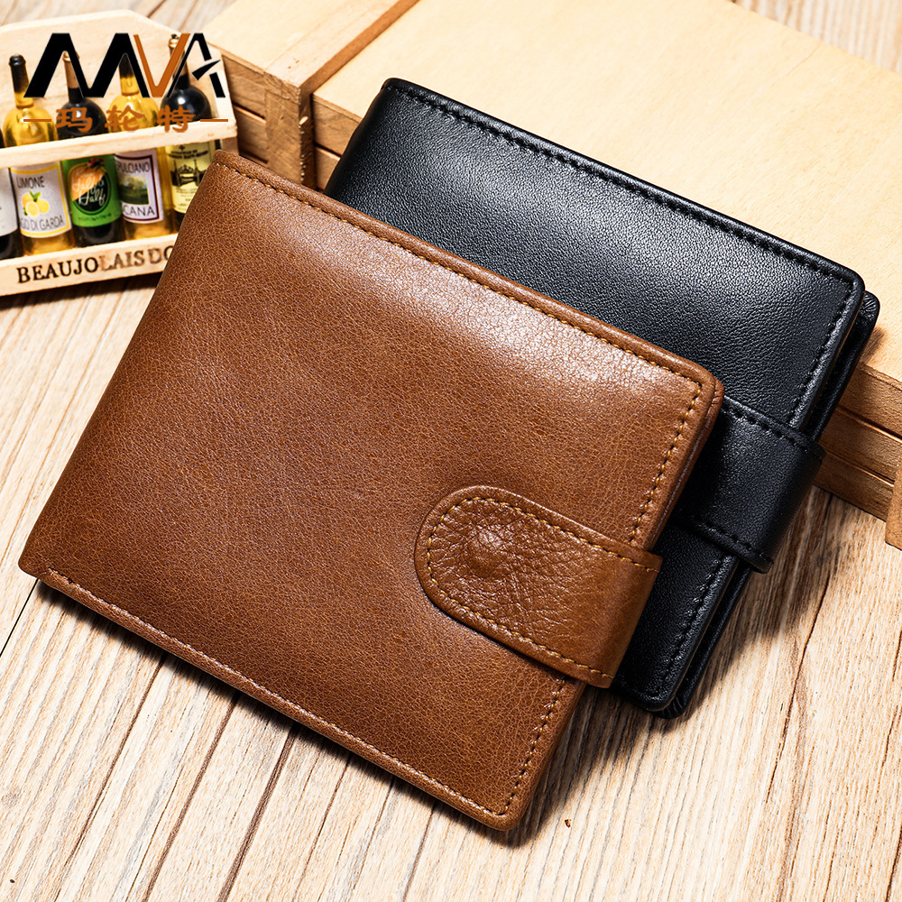 Men's Casual Retro Large Capacity Leather Wallets