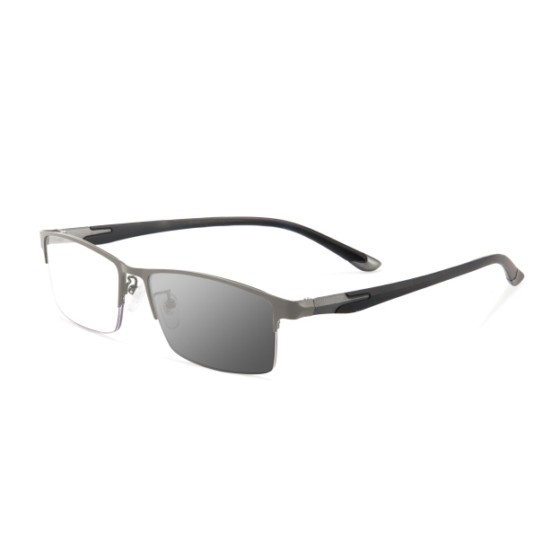 METAL ULTRA-LIGHT HALF-FRAME PHOTOCHROMIC MULTIFOCAL GLASSES