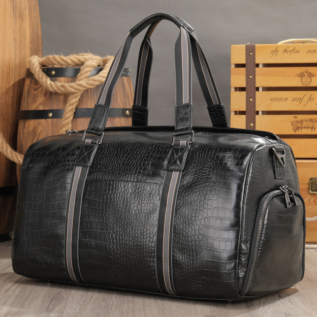 Men's Travel Cowhide Top Layer Fitness Bag