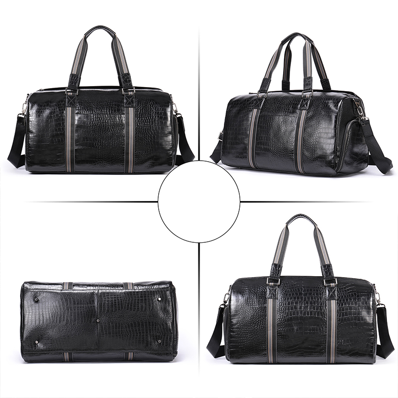 Men's Travel Cowhide Top Layer Fitness Bag