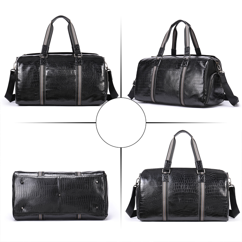 Men's Travel Cowhide Top Layer Fitness Bag