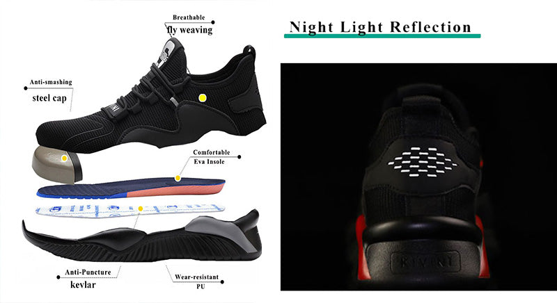 Rona-Shoes-Pluto- Safety-Trainers-Steel-Toe-Cap- Shoes-For-Men-Women-S2-S3