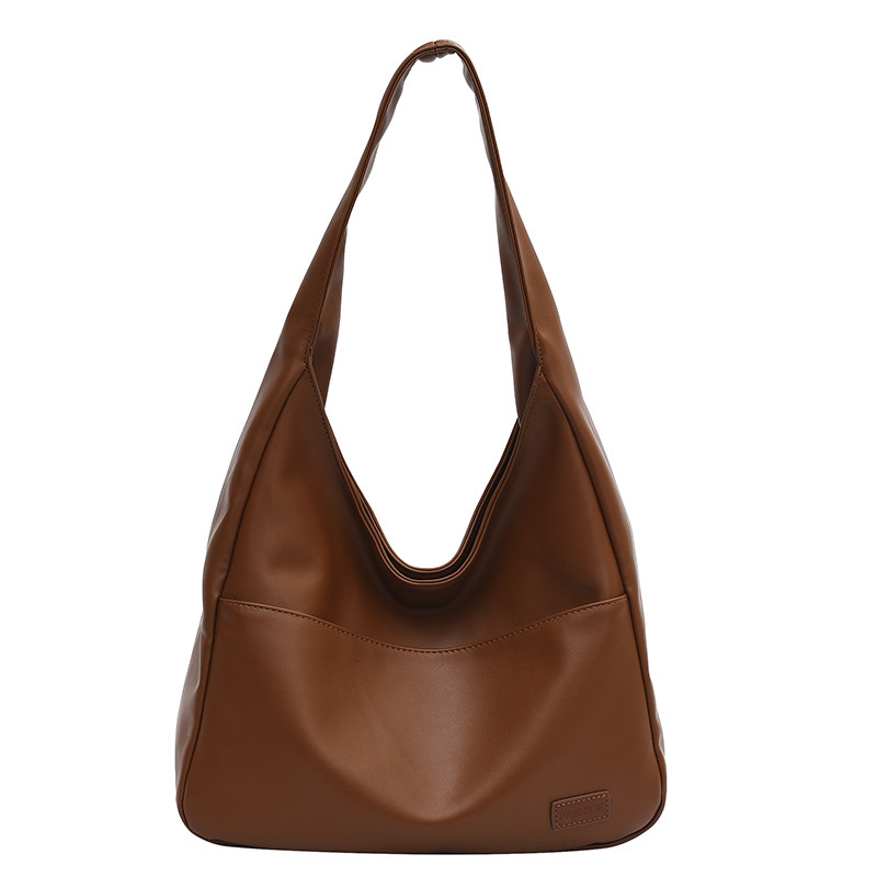 Soft Leather Commuting Tote Bag