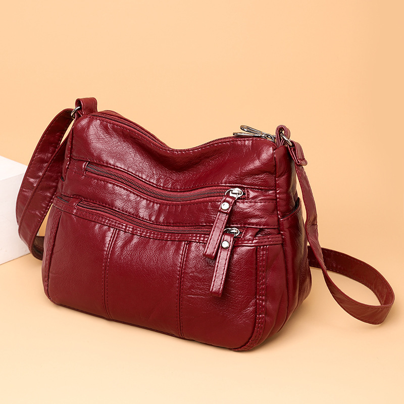 Women's Square Soft Leather Bag