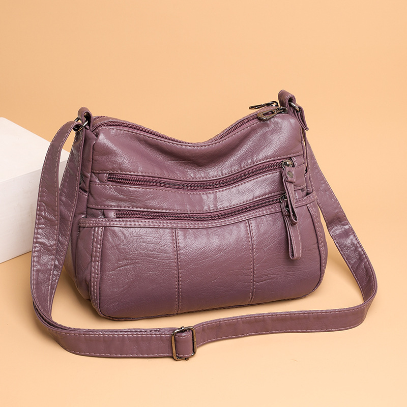 Women's Square Soft Leather Bag