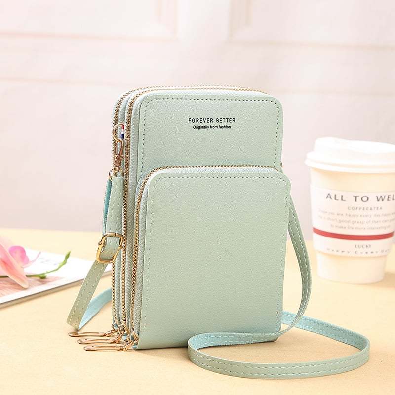 Leather Small Crossbody Bag/Mini Messenger Shoulder Handbag
