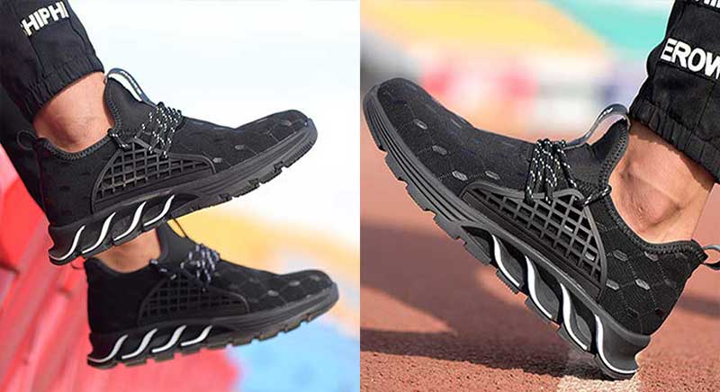 Lyra Black - Safety Trainers Steel Toe Cap Shoes For Men Women S2/S3