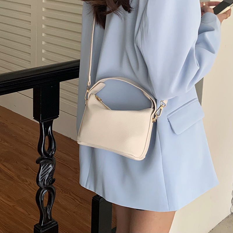 Casual Small Square Cloud Leather Bag