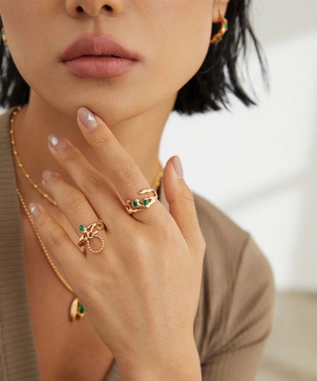 Sterling silver rhinestone ring