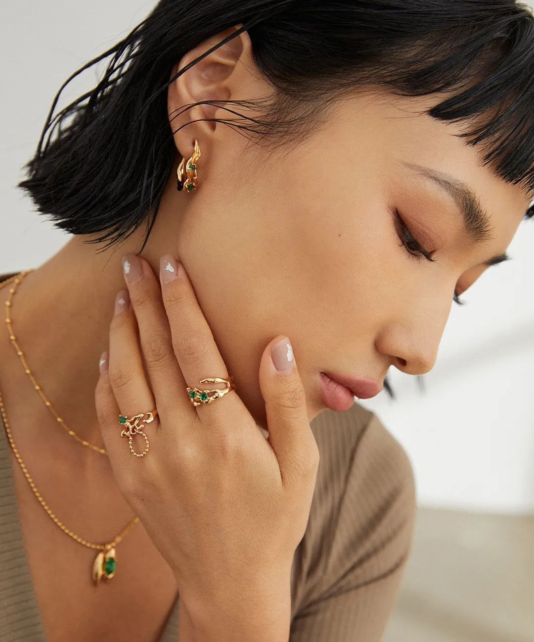 Sterling silver rhinestone ring