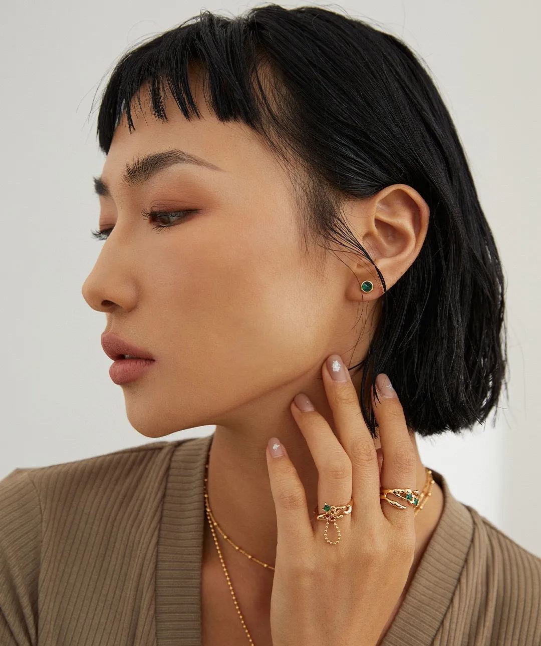 Sterling silver rhinestone ring