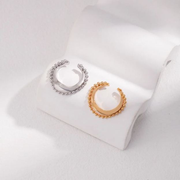 French style statement sterling silver ring