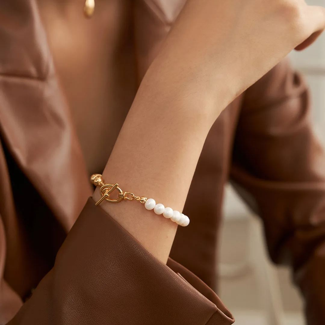 S925 silver pearl bracelet