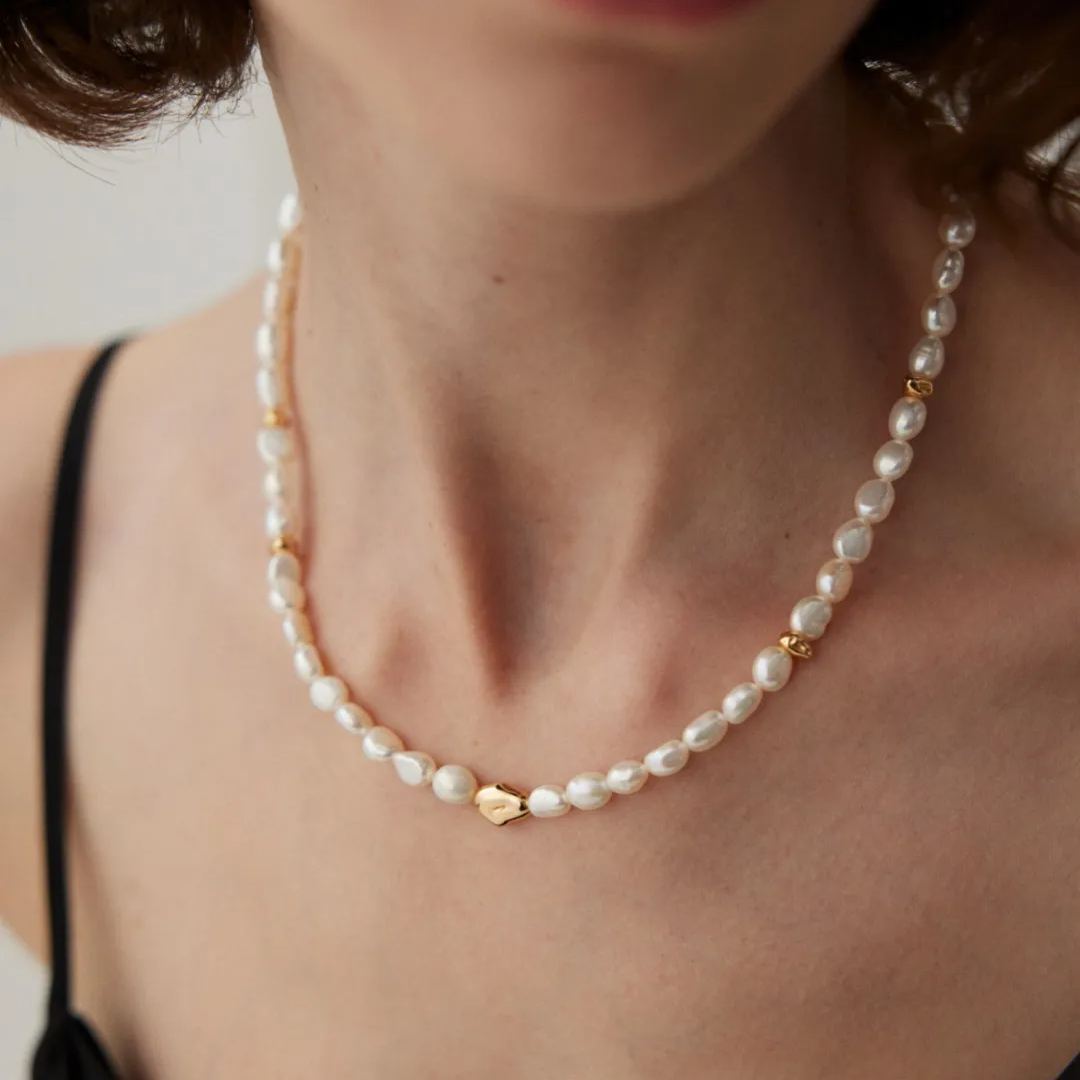 Natural Baroque Pearl Necklace