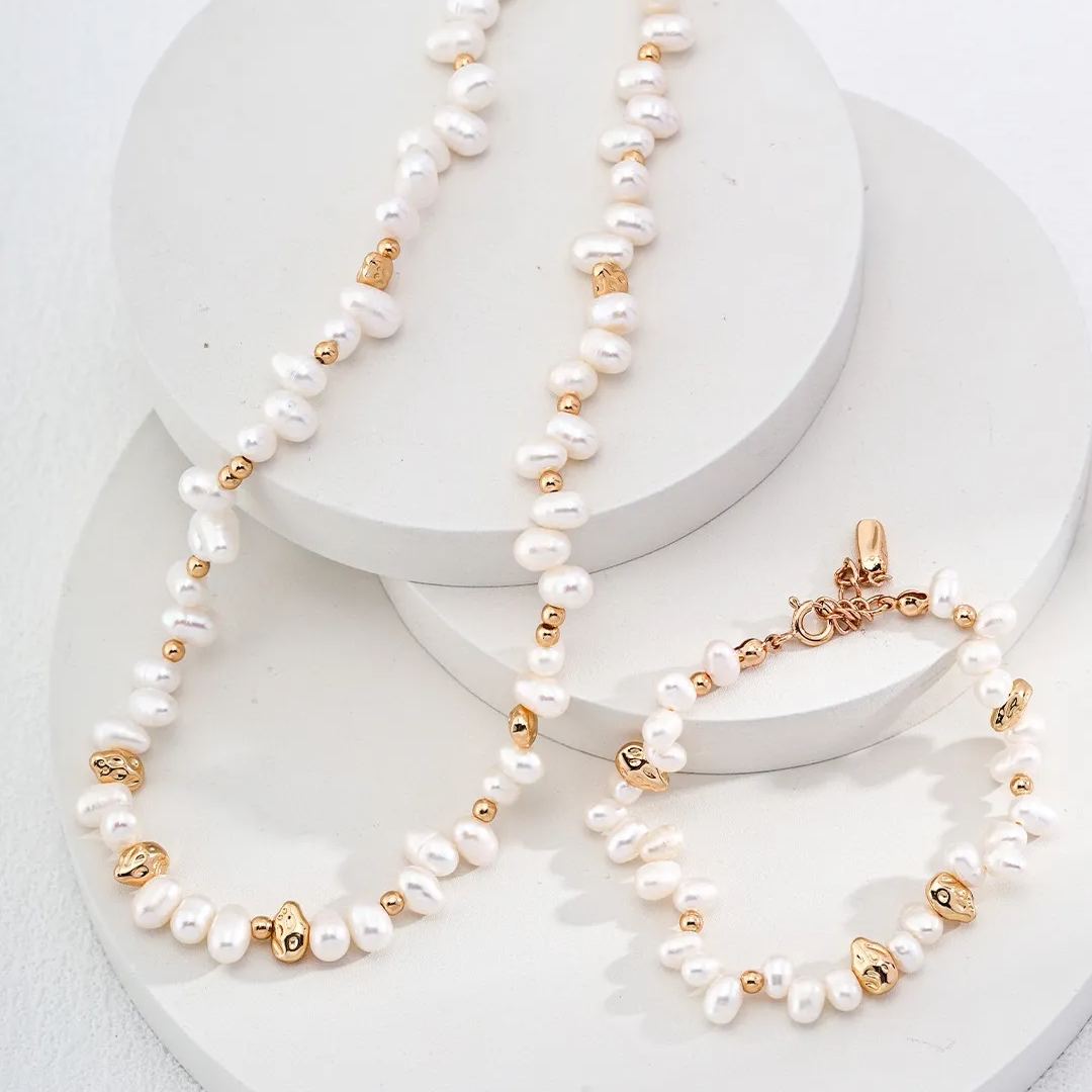 Natural pearl bracelet necklace