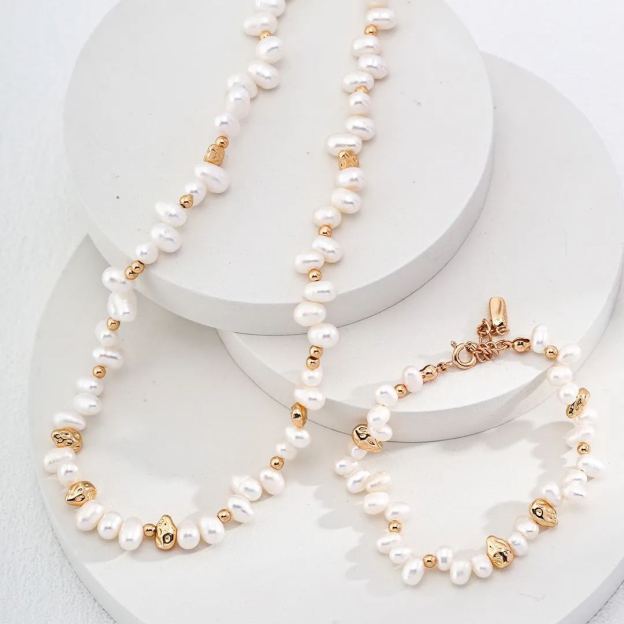 Natural pearl bracelet necklace