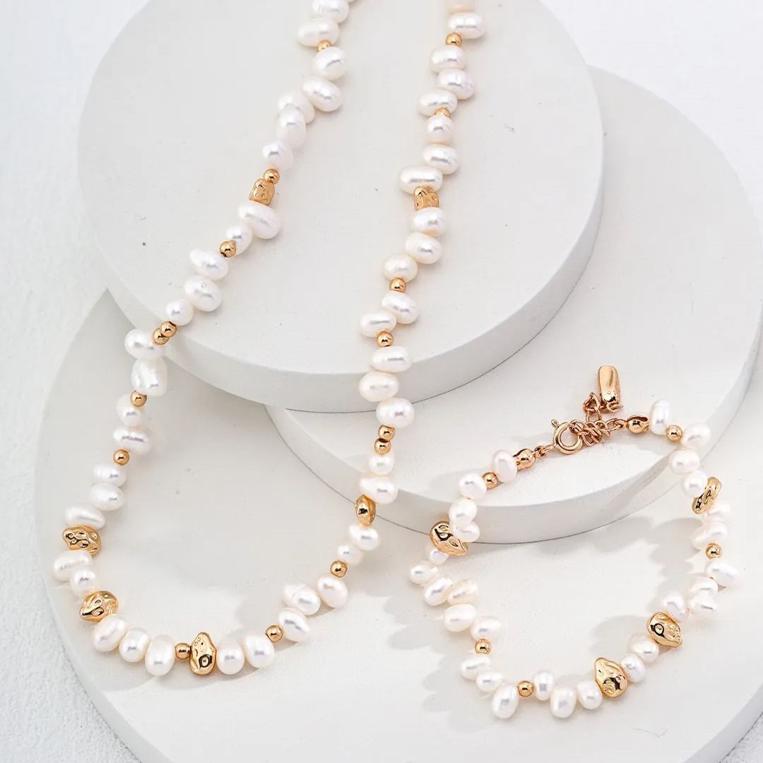Natural pearl necklace bracelet