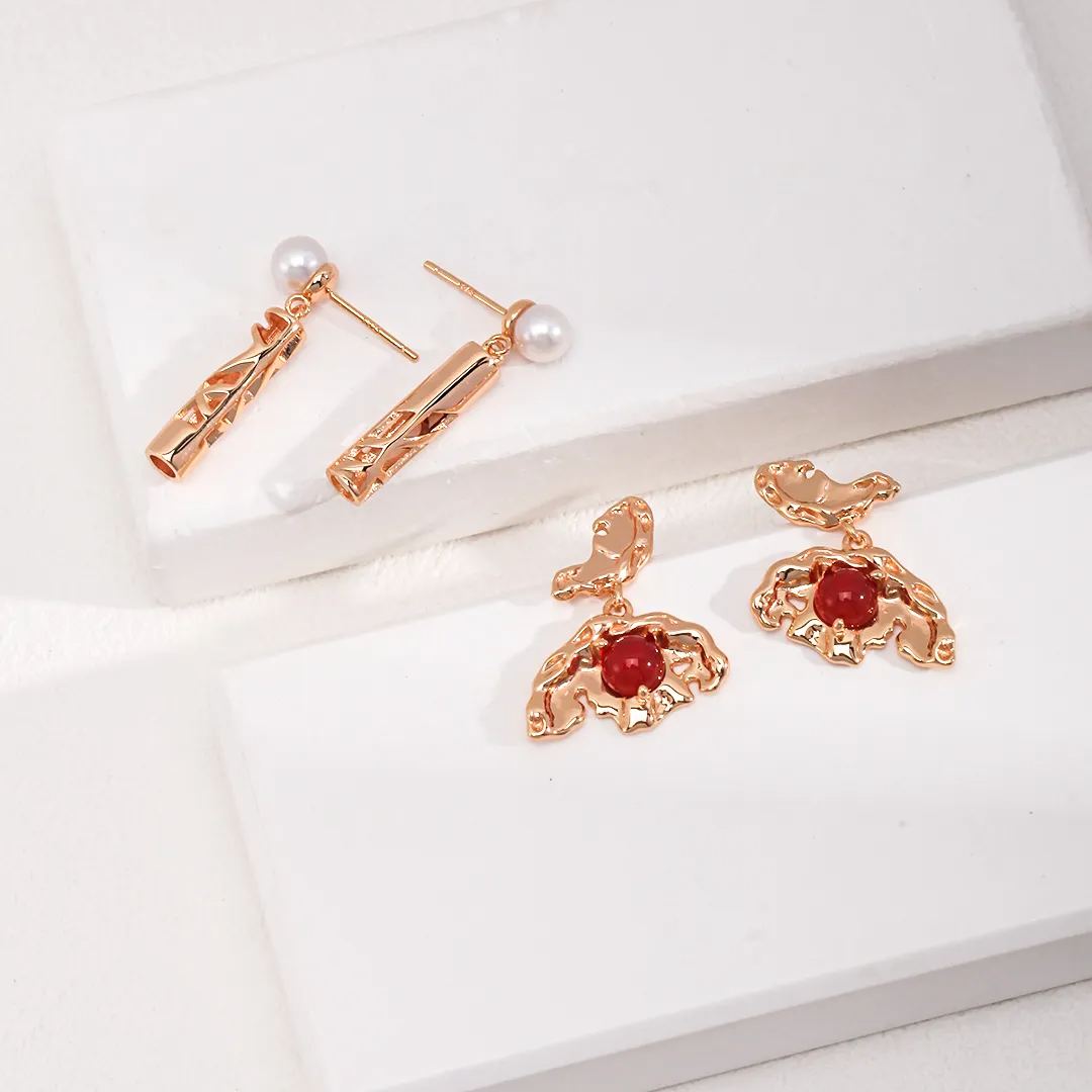 S925 Sterling silver agate earrings