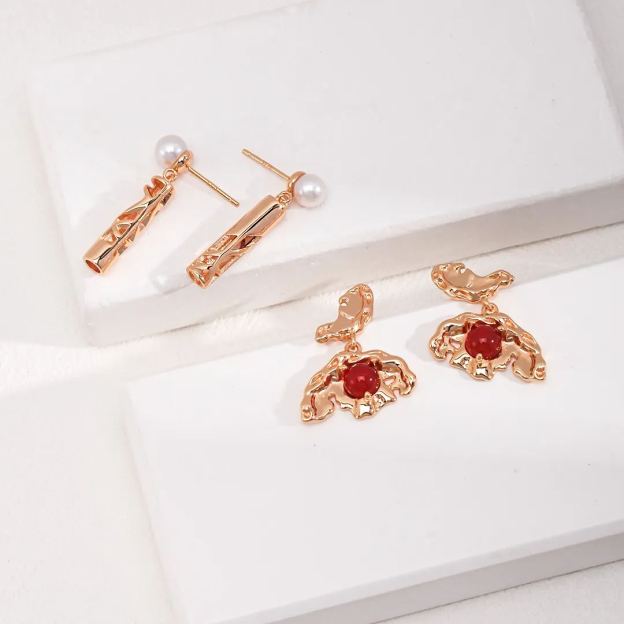 S925 Sterling silver agate earrings