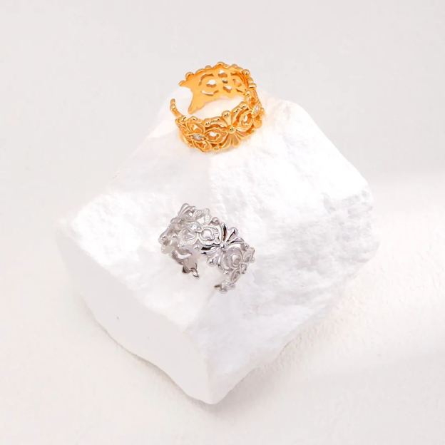 S925 sterling silver vintage zircon ring