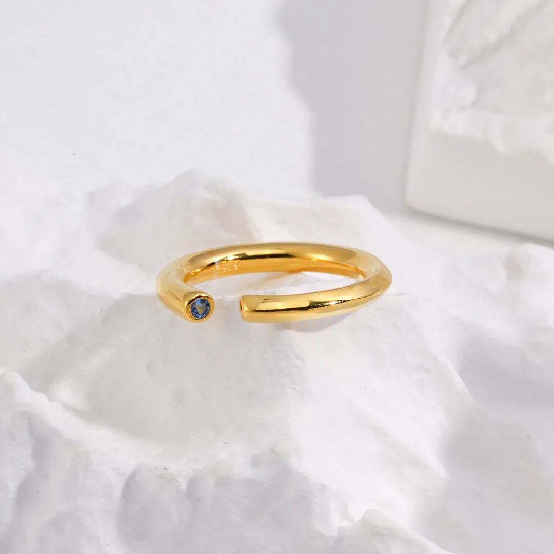 s925 sterling silver sapphire ring