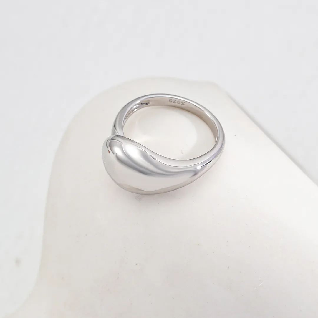S925 Silver Simple Frosted/Smooth Ring