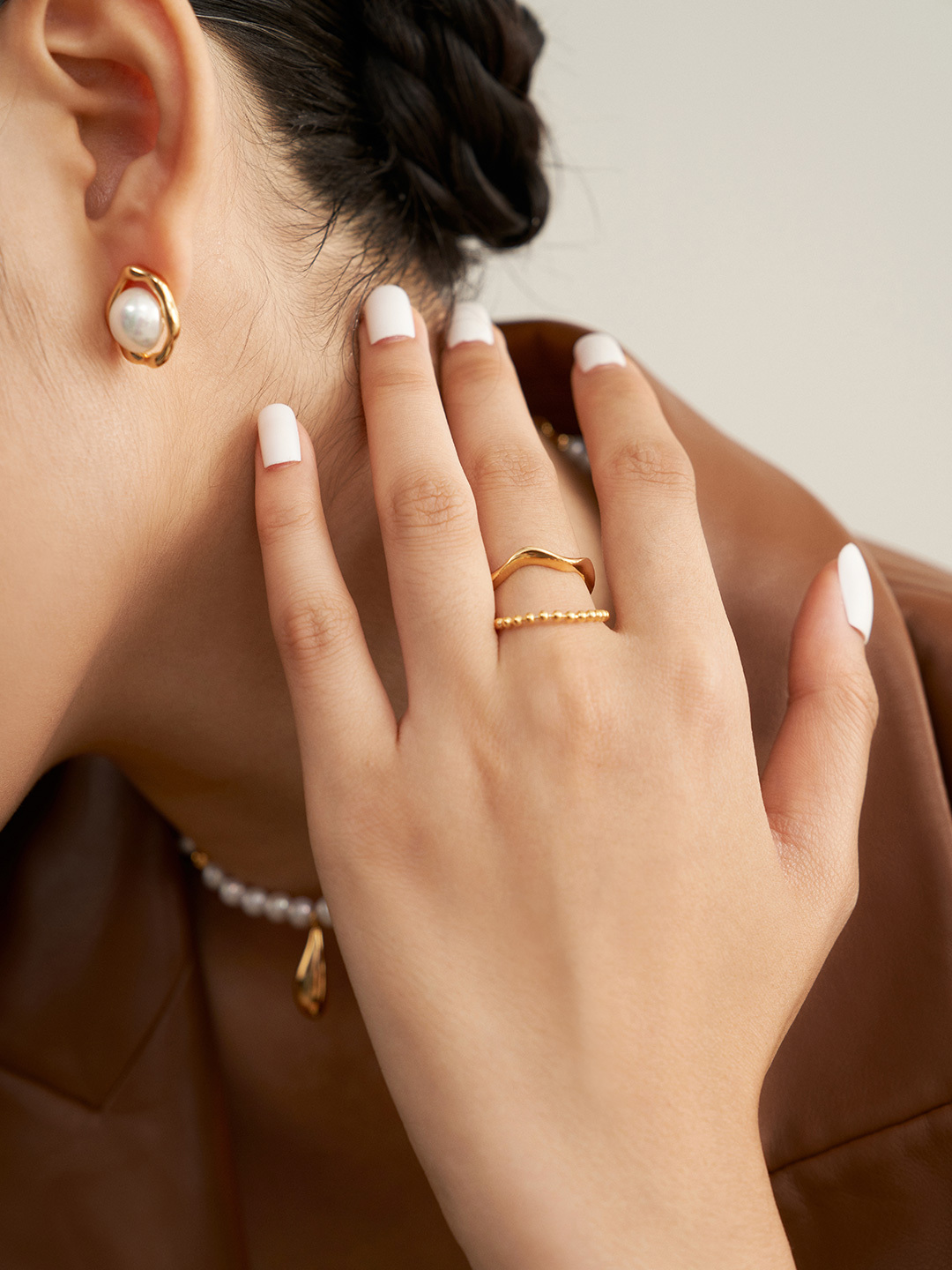 French style statement sterling silver ring