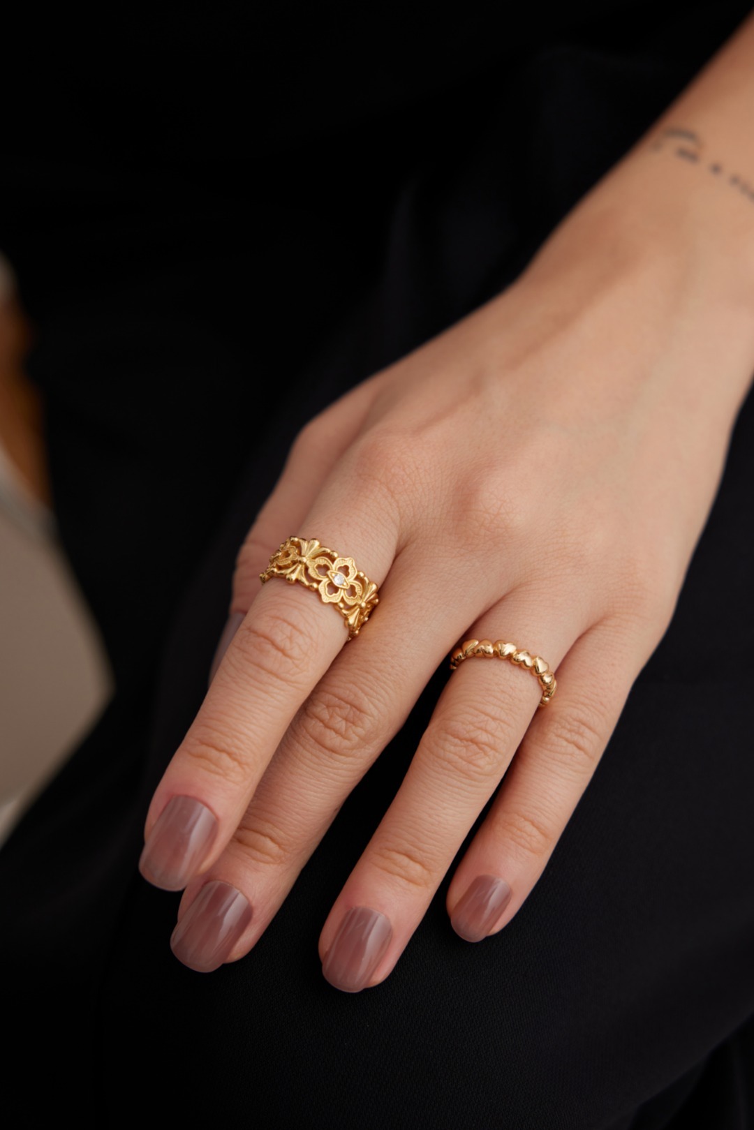 S925 sterling silver small heart ring versatile and simple