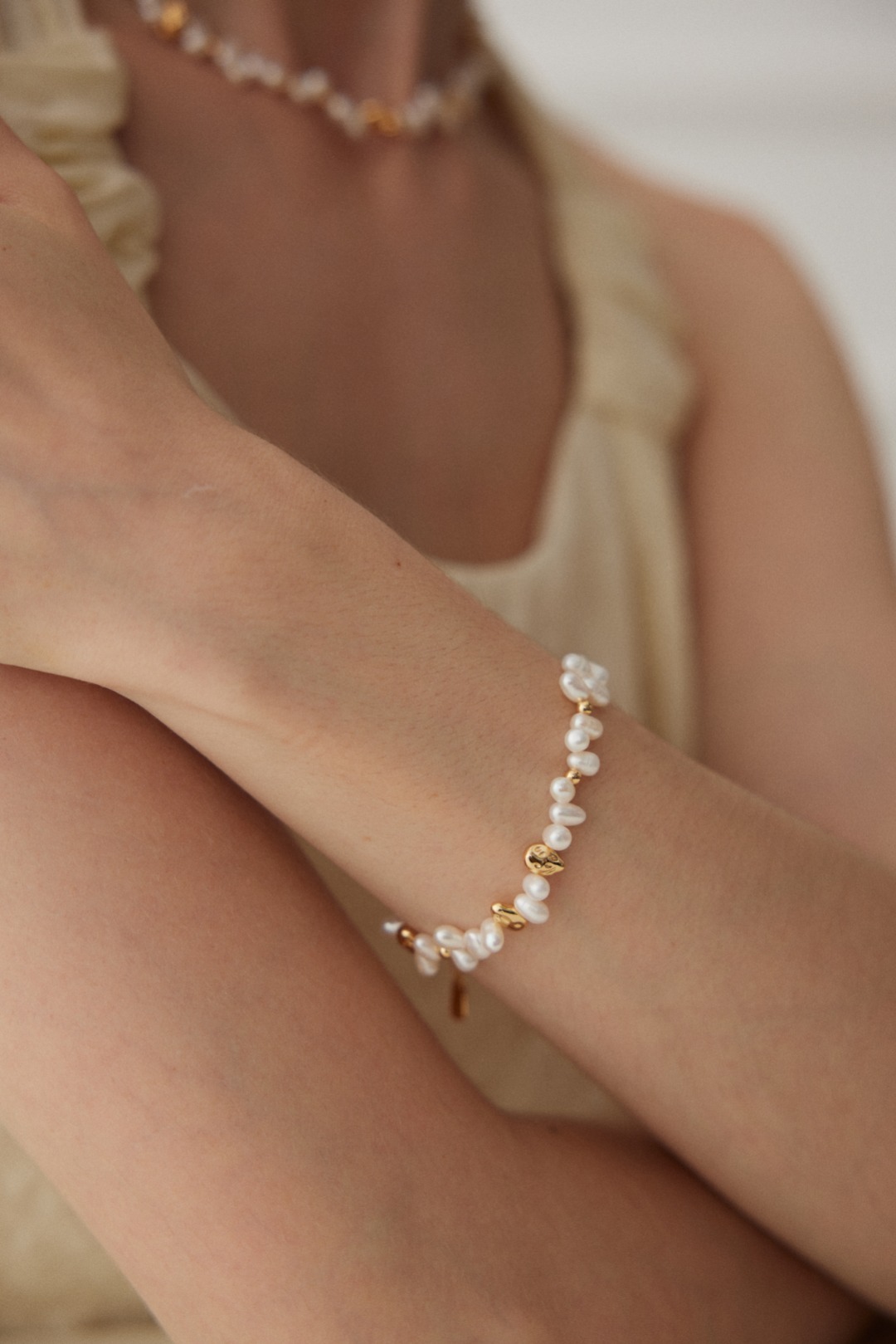 Natural pearl bracelet necklace