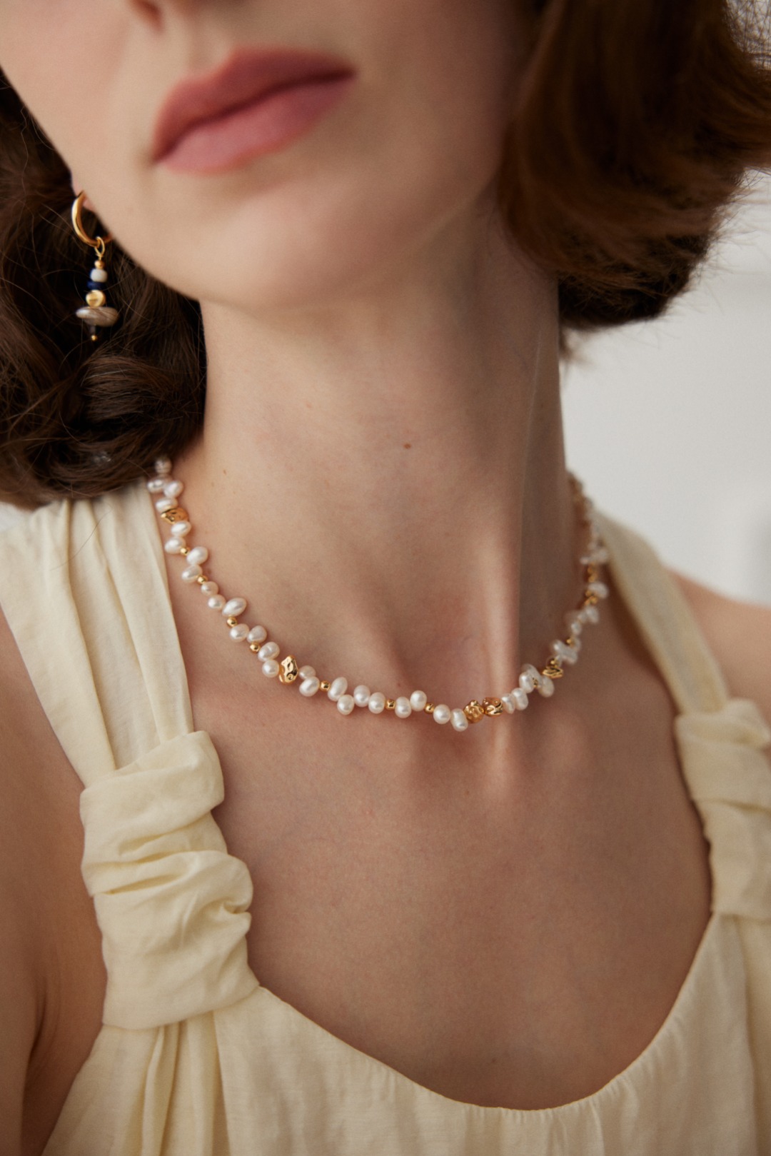 Natural pearl necklace bracelet