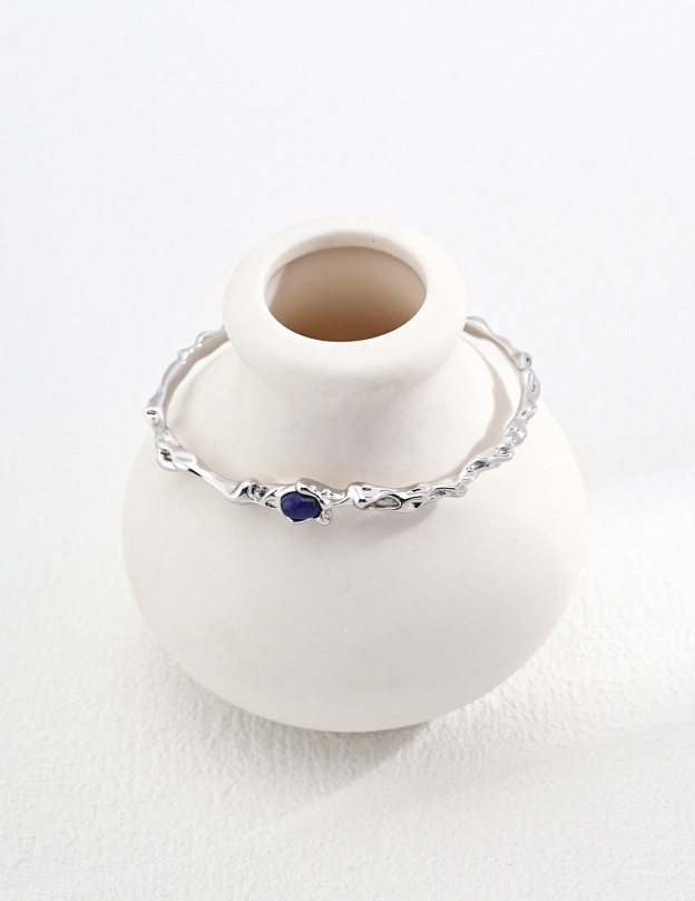 Sterling silver lapis lazuli bracelet