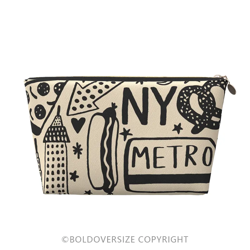 Vintage New York Screen Makeup Bags