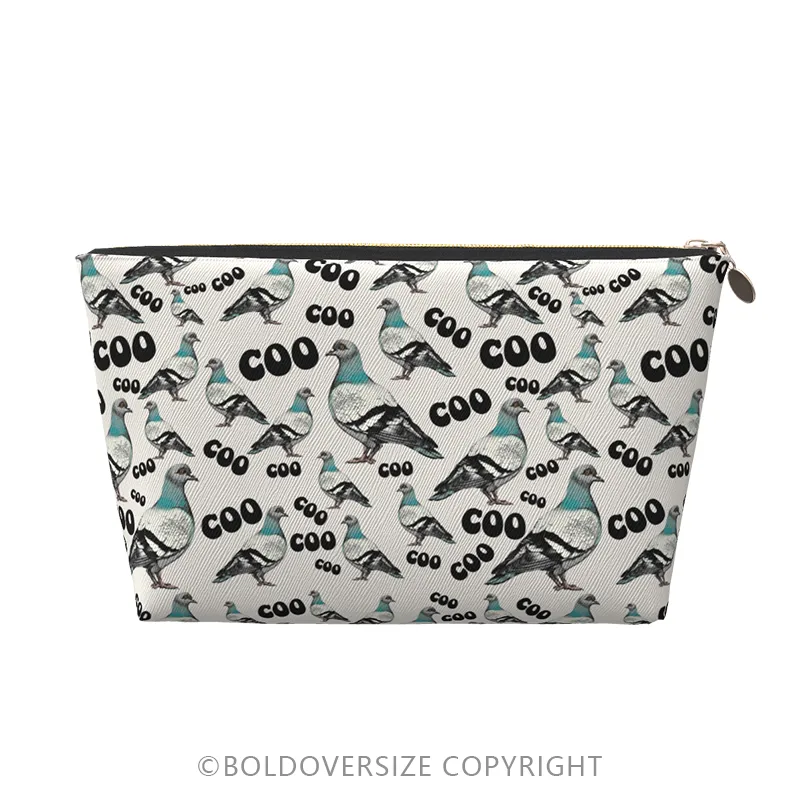 Vintage Pigeon Makeup Bags