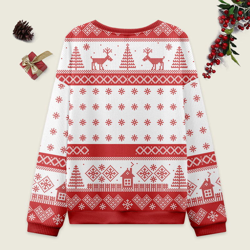 Vintage Santa's Coming Movie Ugly Christmas Sweater