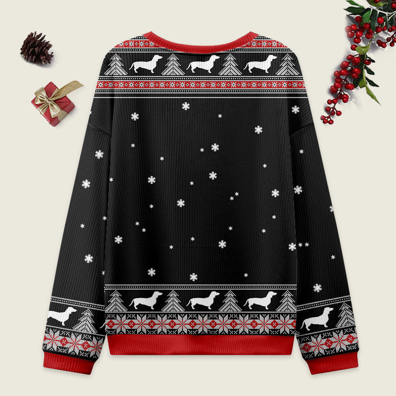 Vintage Merry Dachshund Ugly Christmas Sweater