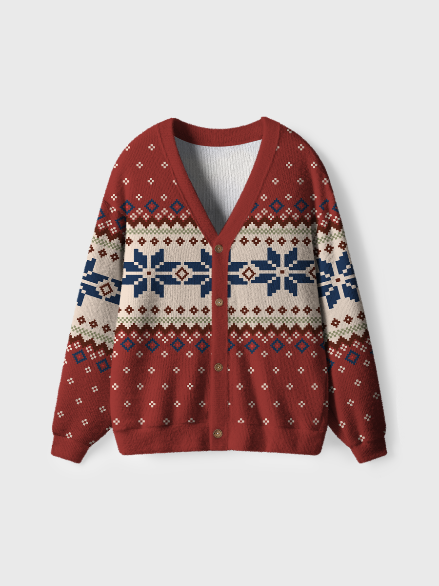 Vintage Fair isle Ugly Cardigan Sweaters