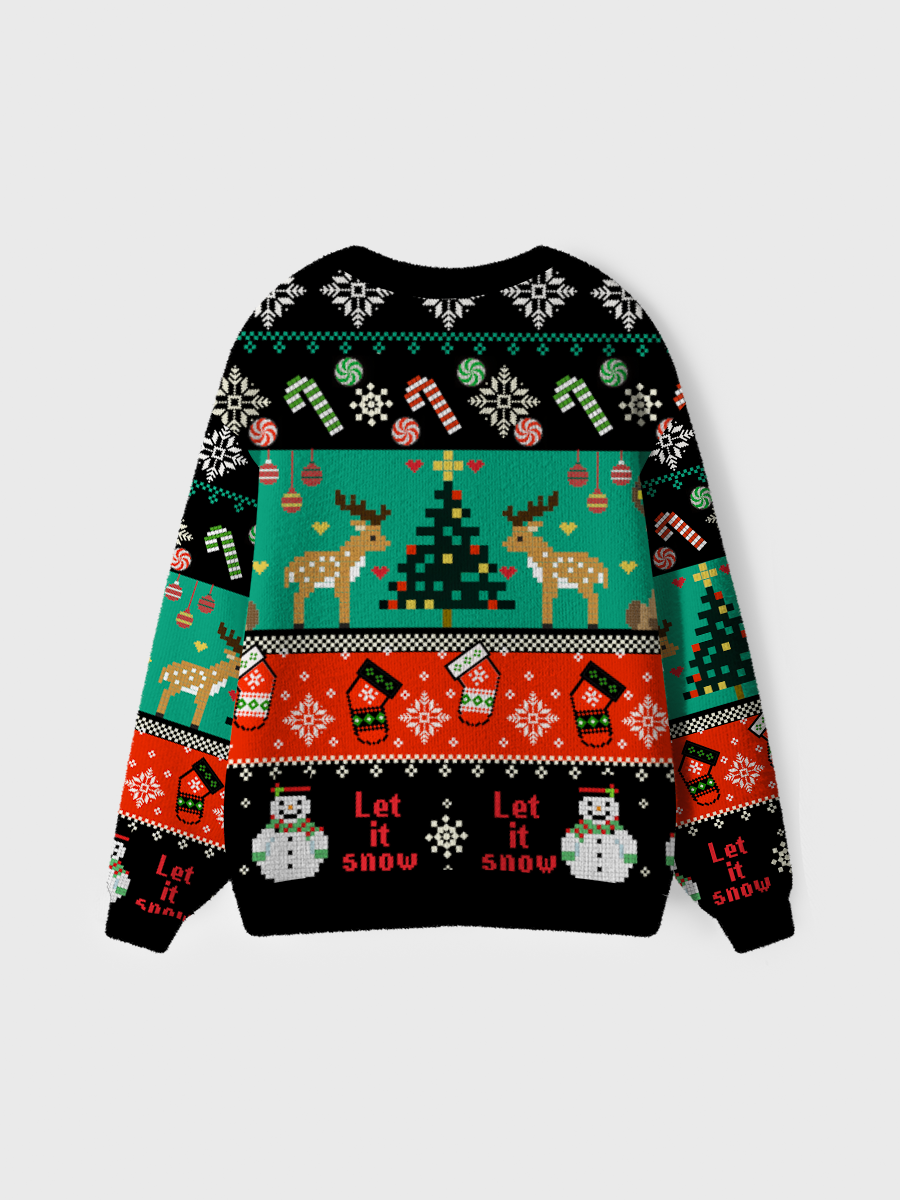 Vintage Red And Green Ugly Cardigan Sweaters