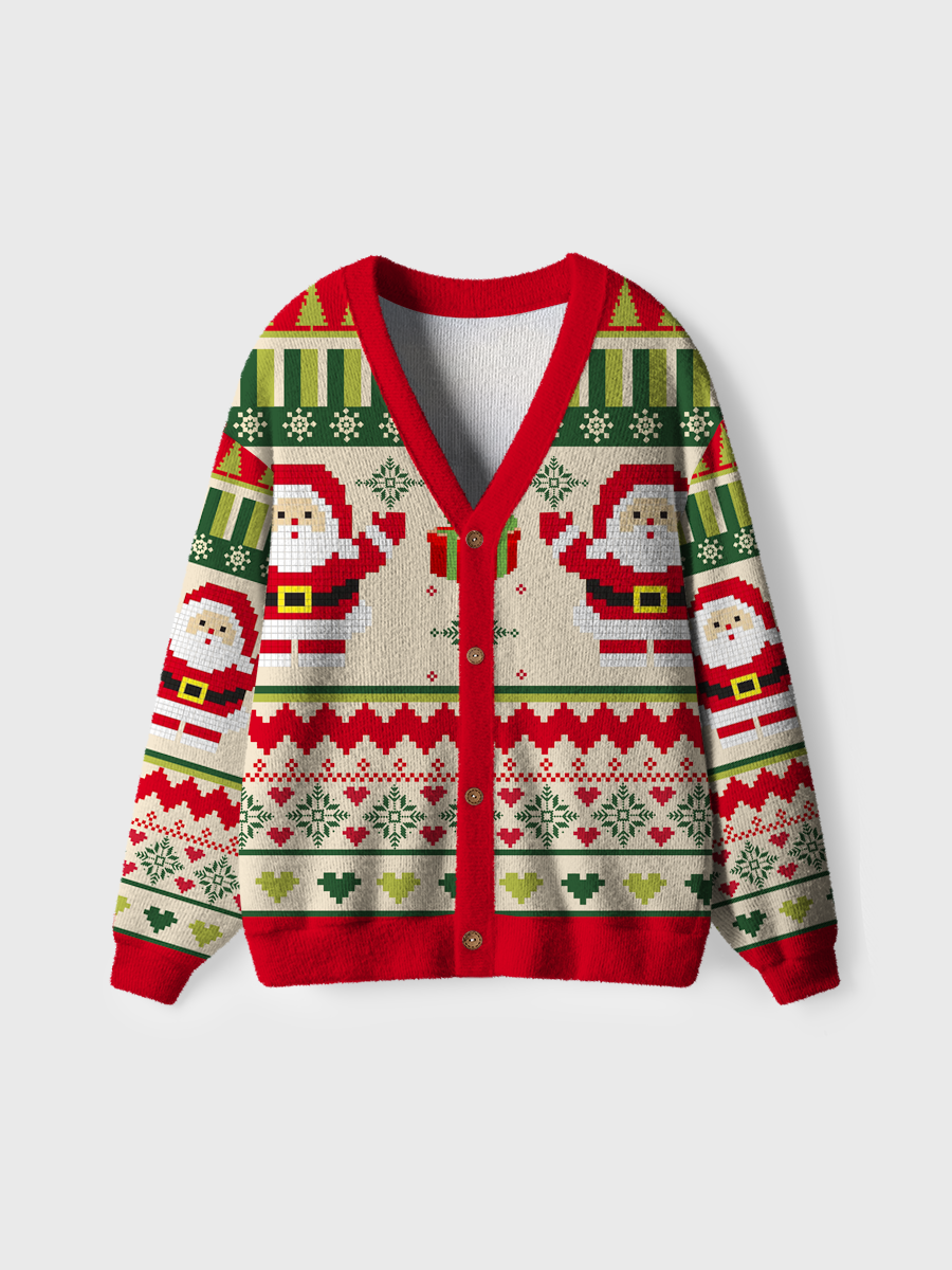 Vintage Santa Claus Ugly Cardigan Sweaters