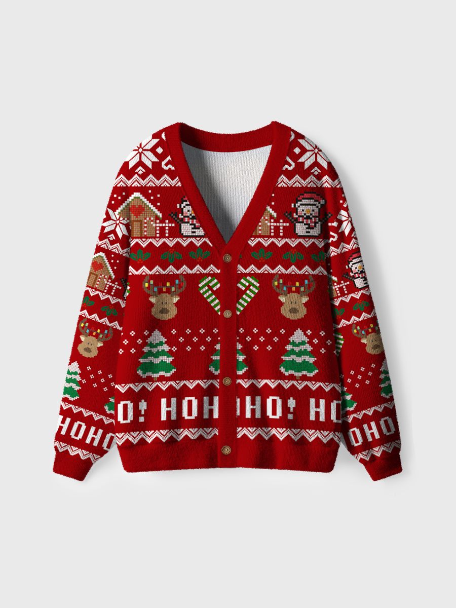 Vintage Christmas Tree Ugly Cardigan Sweaters