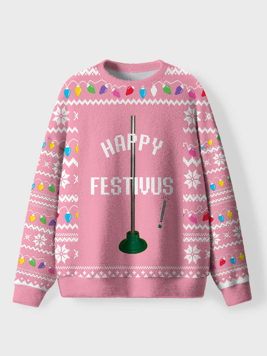 Vintage Happy Festivus Ugly Sweater
