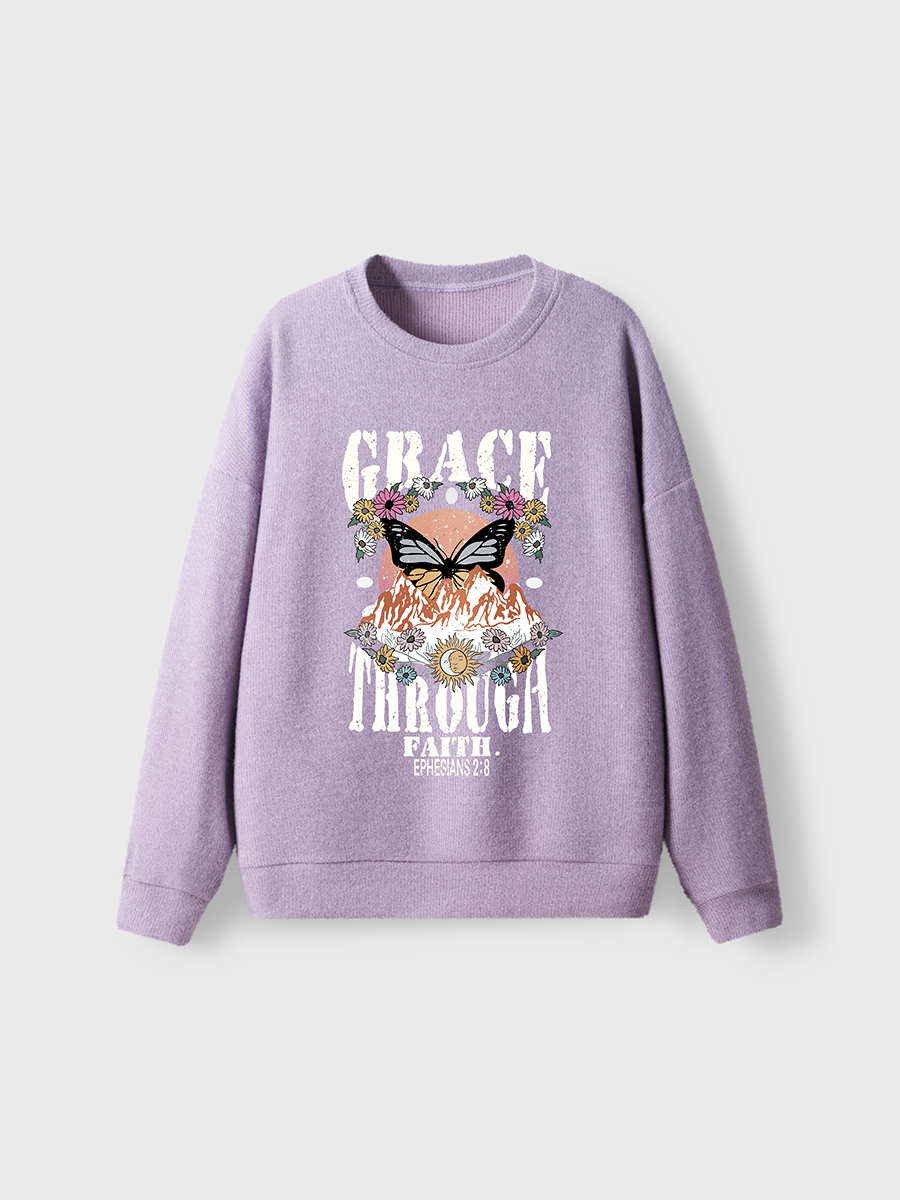 Vintage Bible Verse Fuzzy Sweater