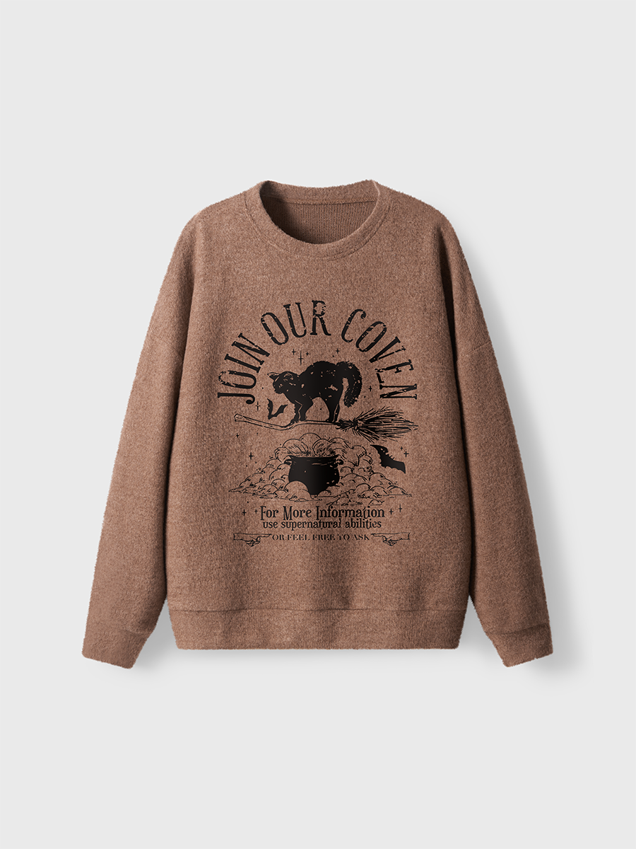 Vintage Join Our Coven Fuzzy Sweater