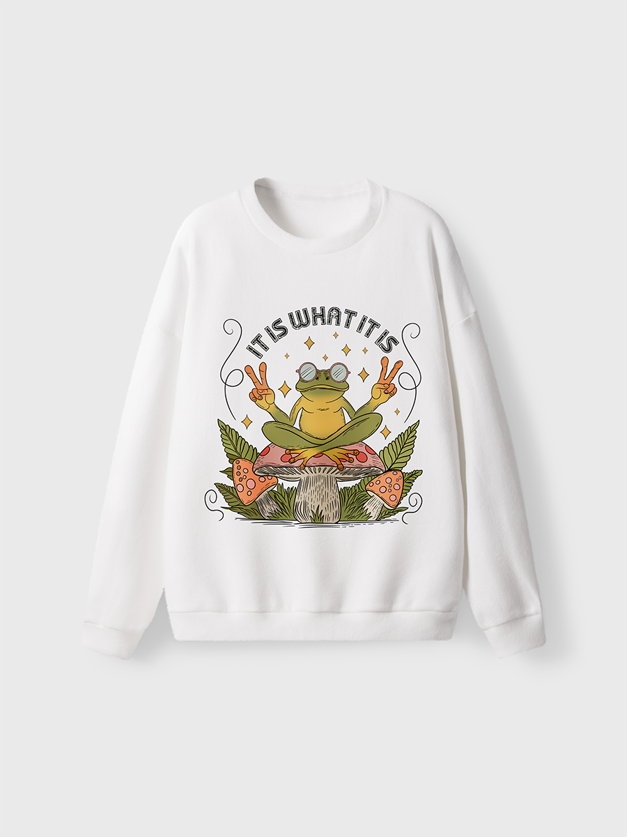 Vintage It Is What It Is Fuzzy Sweater