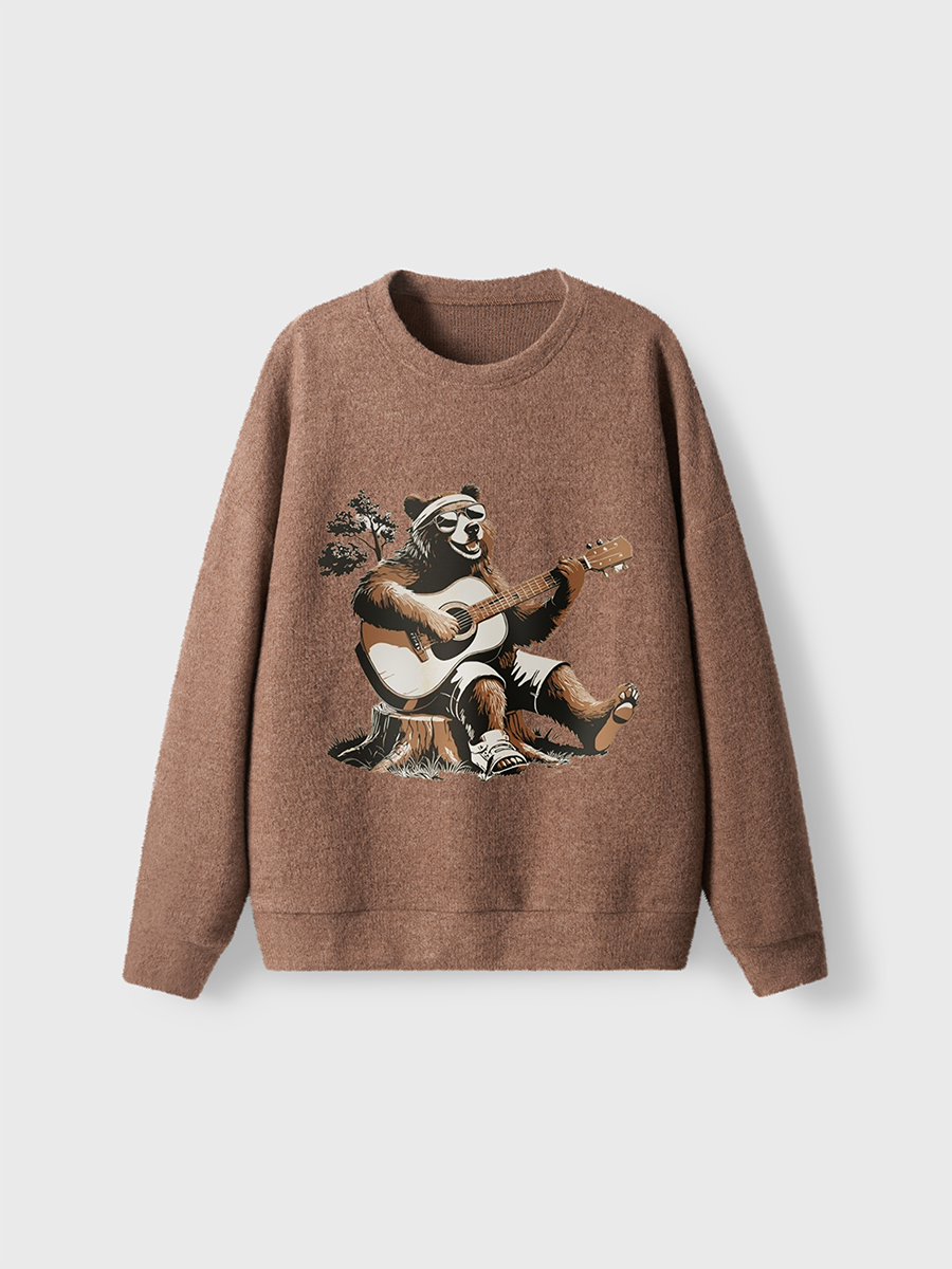 Vintage Homeless Bear Fuzzy Sweater