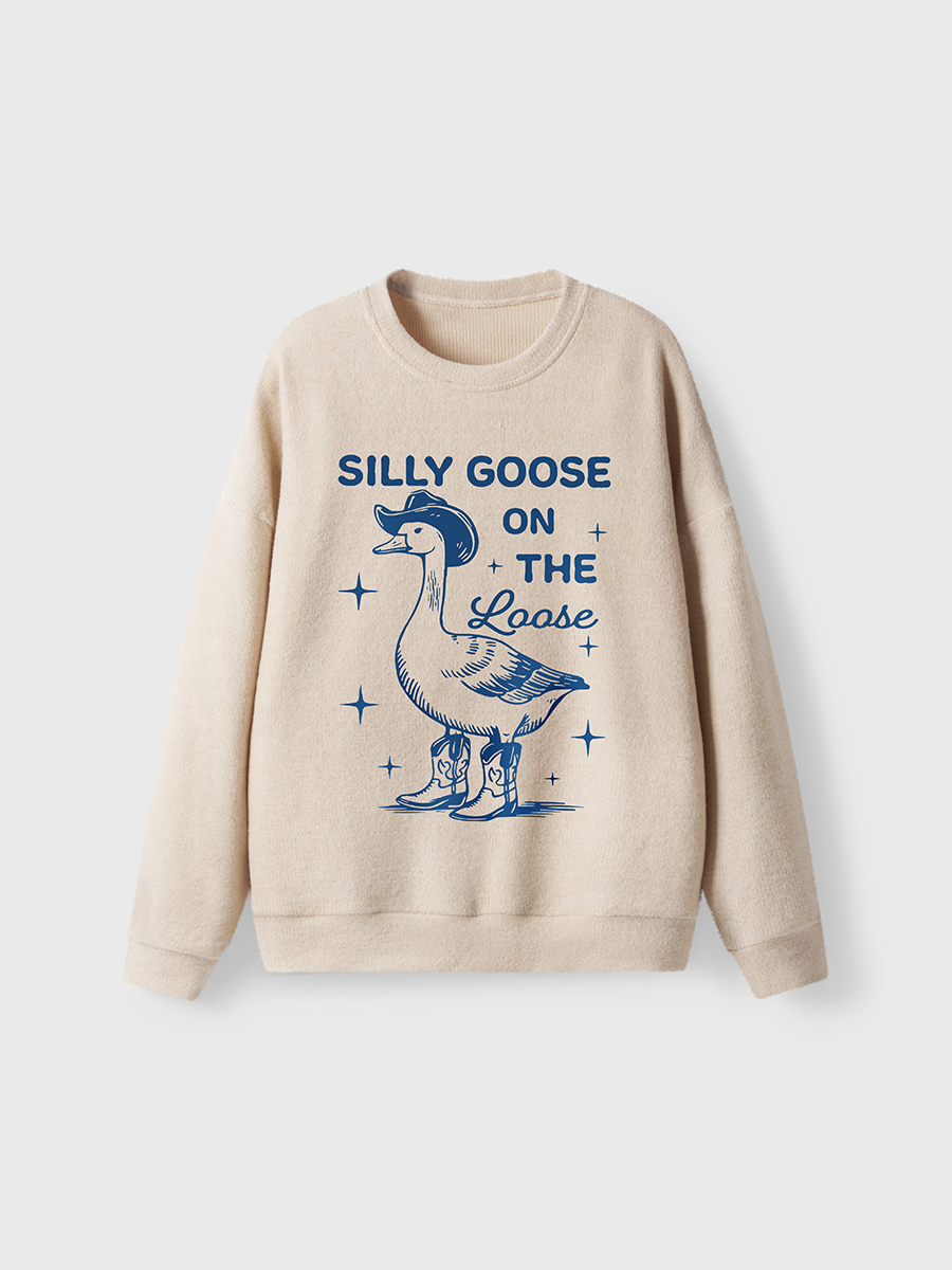 Vintage Goose On The Loose Fuzzy Sweater