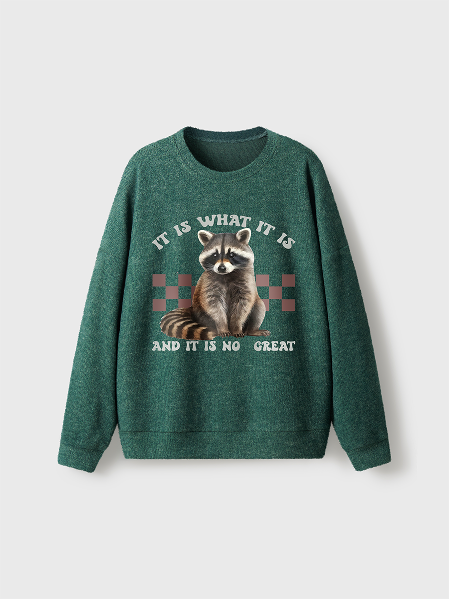 Vintage It Is What It Is Fuzzy Sweater
