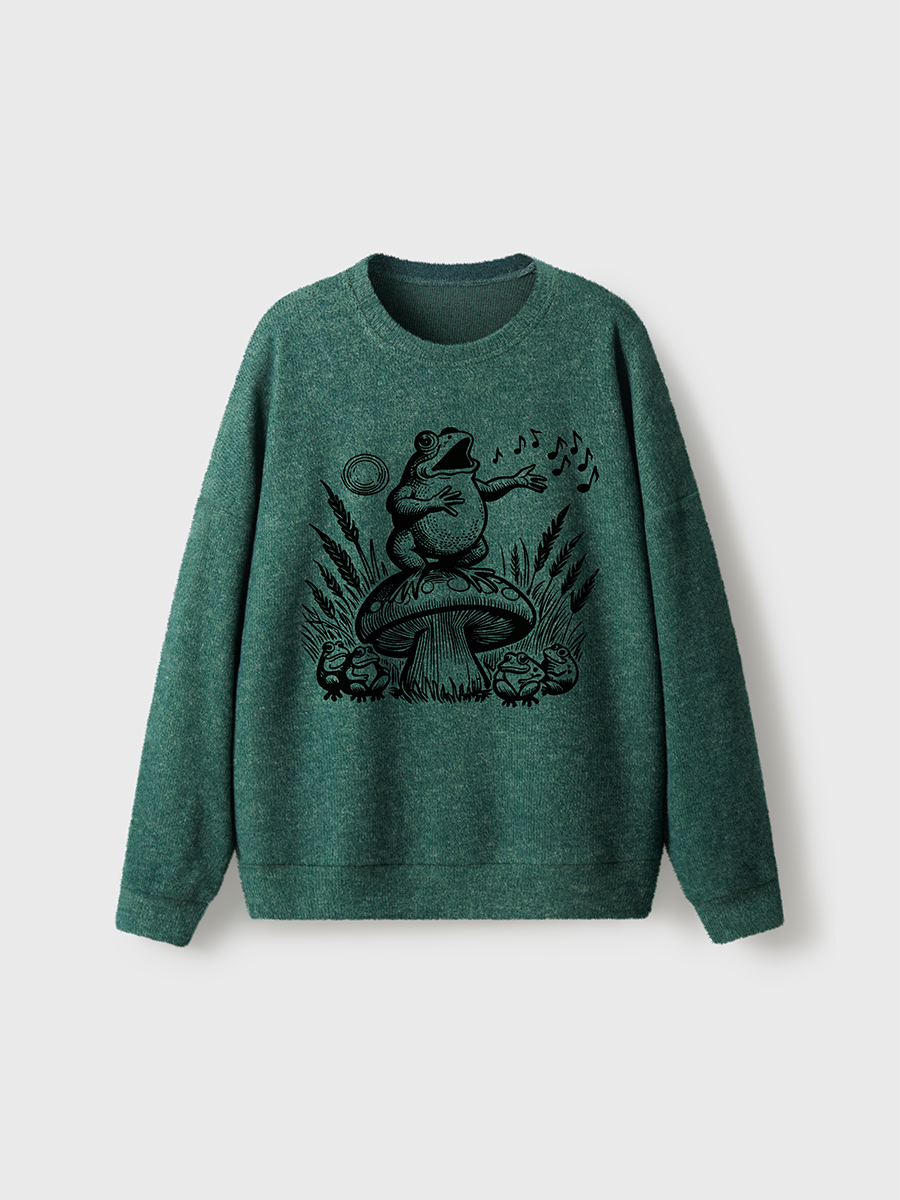 Vintage Frog Solo Crusher Fuzzy Sweater
